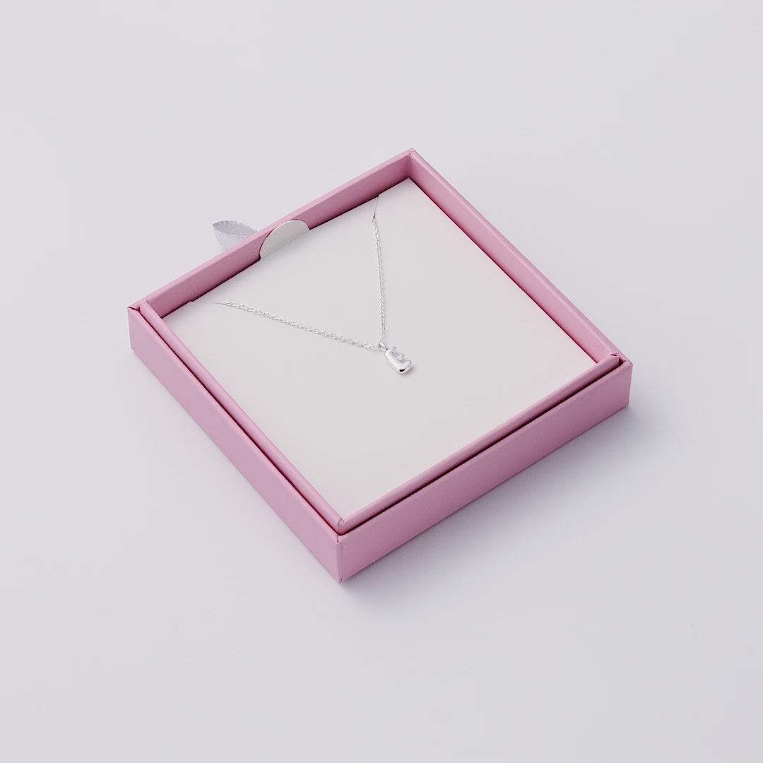 Kid's Sterling Silver Letter E Initial Necklace