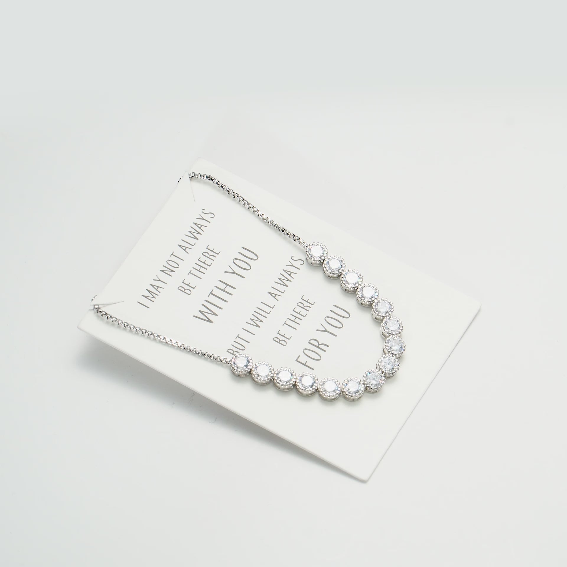 Crystal Friendship Quote Bracelet with Zircondia® Crystals Video