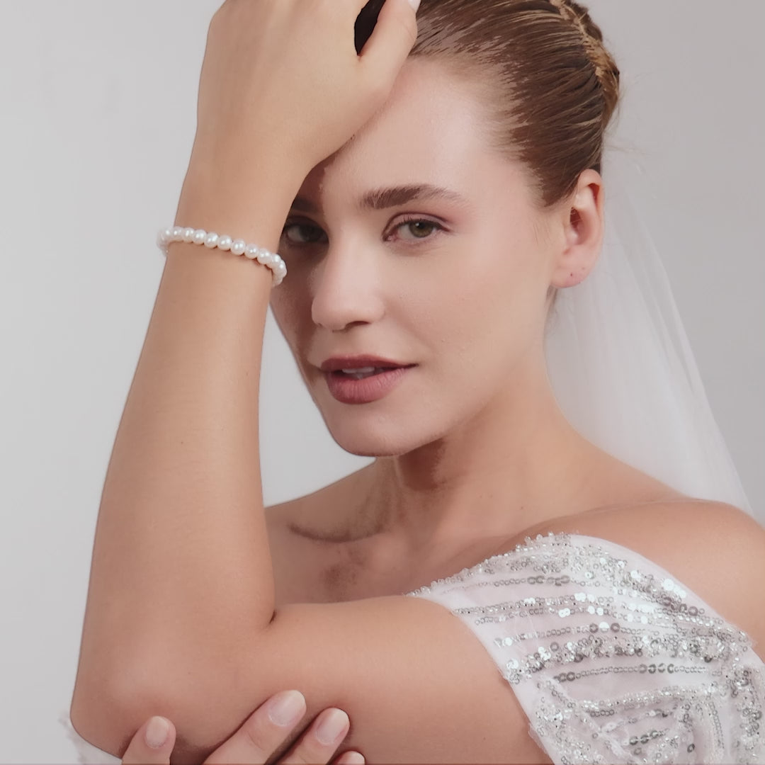 Freshwater Baroque Pearl Friendship Bridal Bracelet