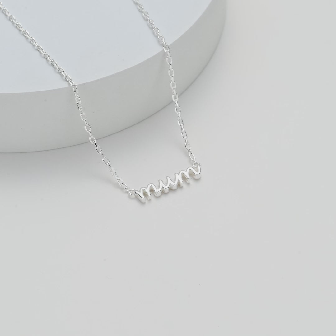 Silver Plated Mum Necklace Video