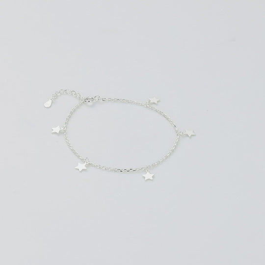 Sterling Silver Star Charm Bracelet
