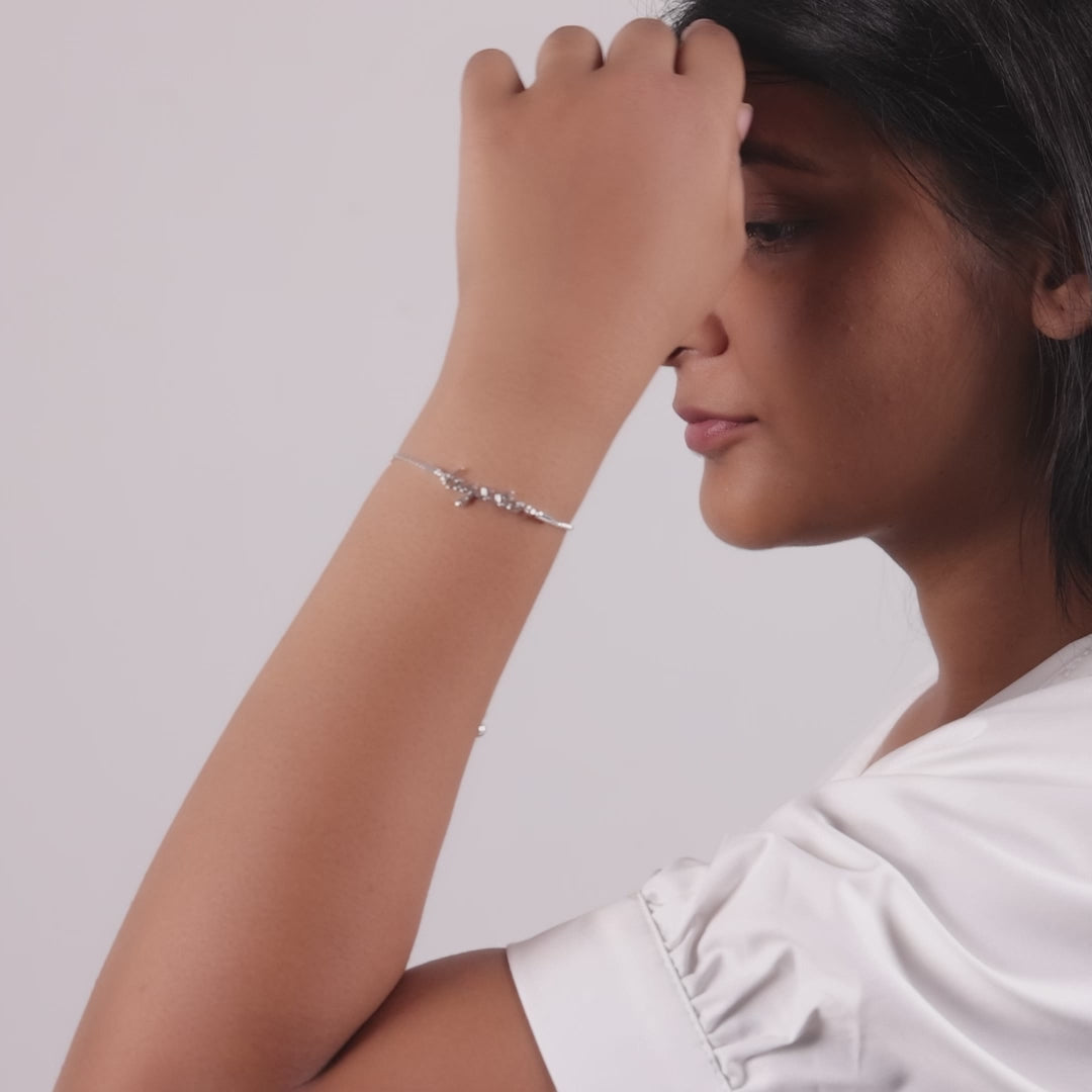 Silver Plated Big Sister Bracelet Created with Zircondia® Crystals