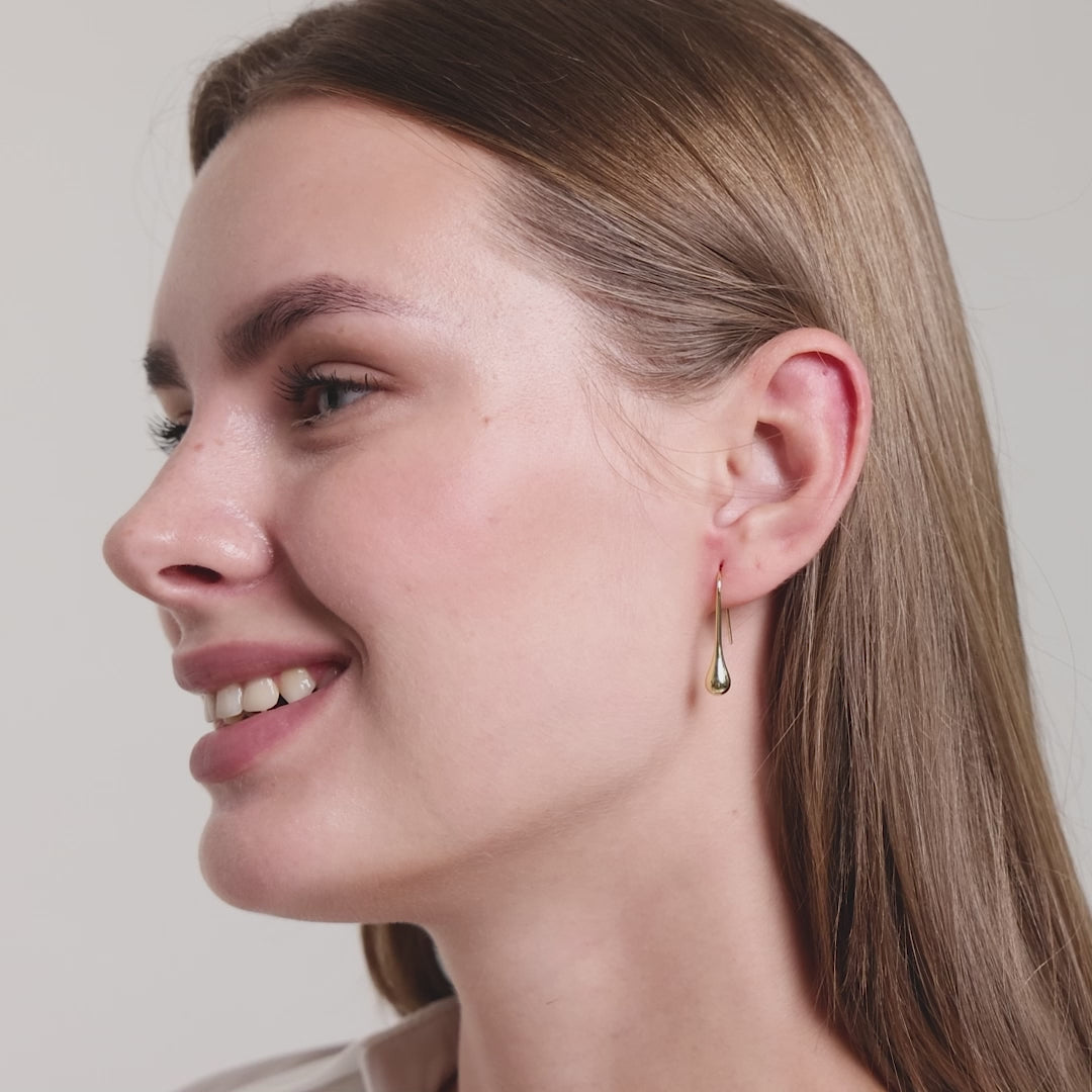 Gold Plated Teardrop Earrings Video