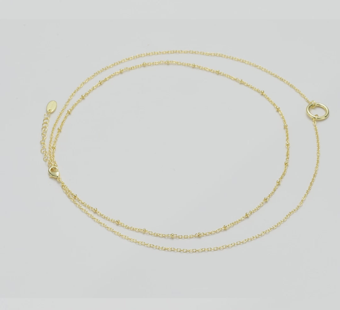 Gold Plated Double Layered Circle Necklace Video