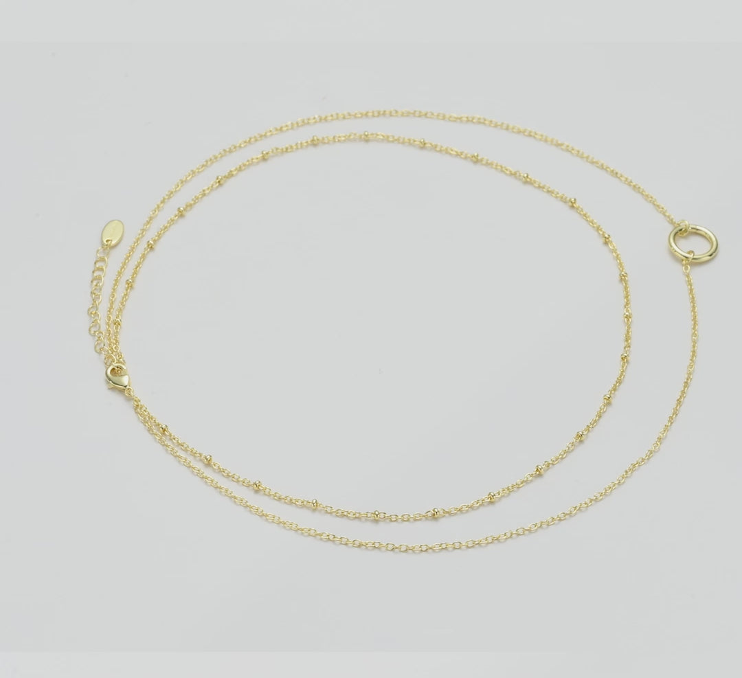 Gold Plated Double Layered Circle Necklace Video