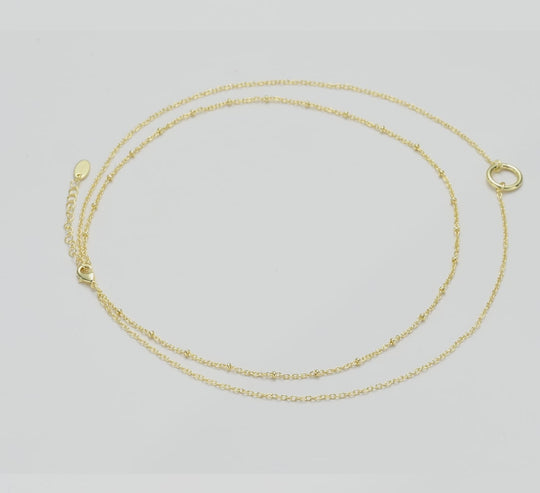 Gold Plated Double Layered Circle Necklace Video