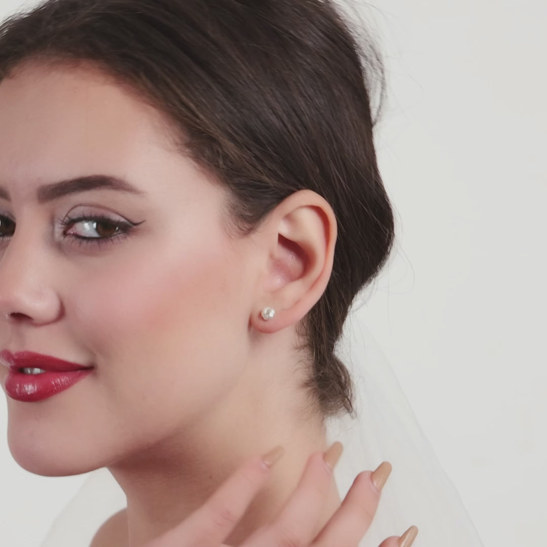Sterling Silver Bridal Knot Earrings