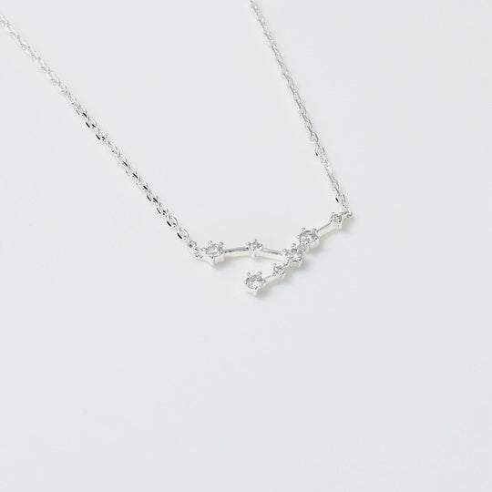 Taurus Star Sign Zodiac Constellation Necklace with Zircondia® Crystals