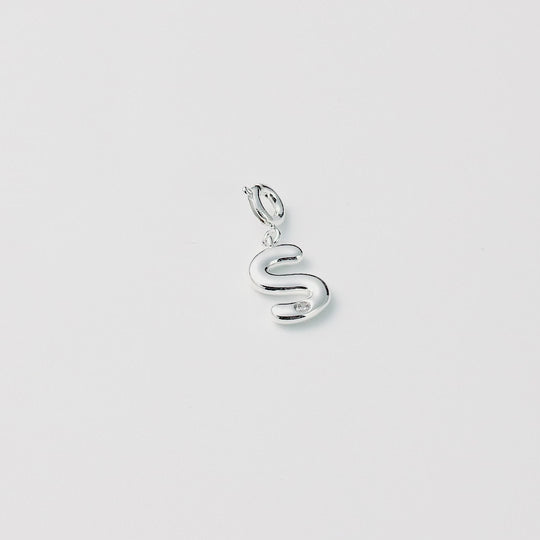 Clip On Initial Charms Letter A-Z Created with Zircondia® Crystals