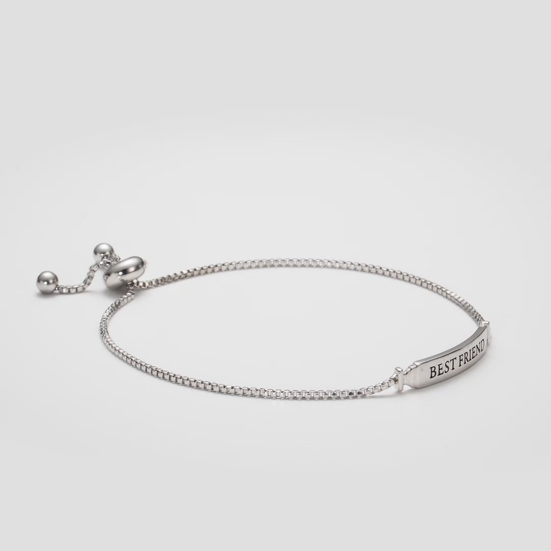 Best Friend ID Friendship Bracelet Created with Zircondia® Crystals