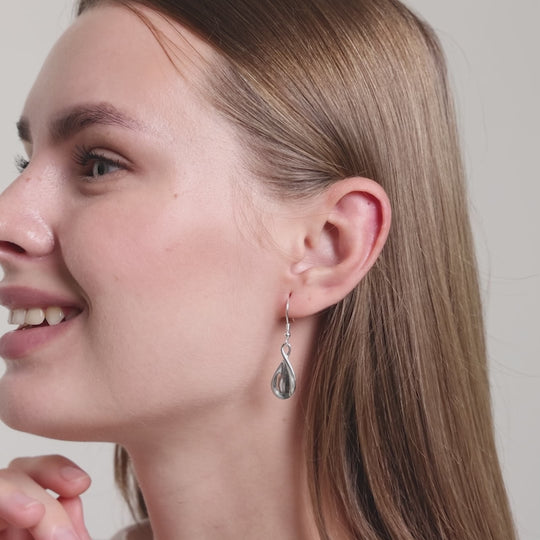 Sterling Silver Infinity Curve Earrings Video