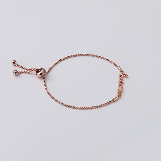Rose Gold Plated Mummy Bracelet Created with Zircondia® Crystals