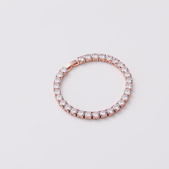 Rose Gold Plated 5mm Tennis Bracelet Created with Zircondia® Crystals
