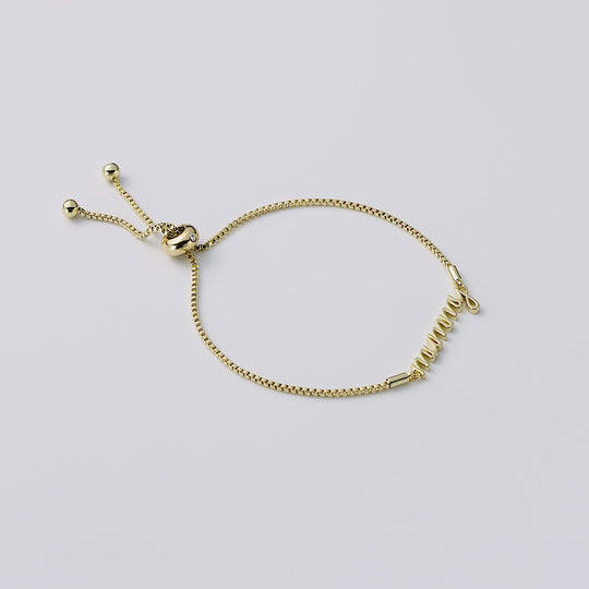 Gold Plated Mummy Bracelet Created with Zircondia® Crystals