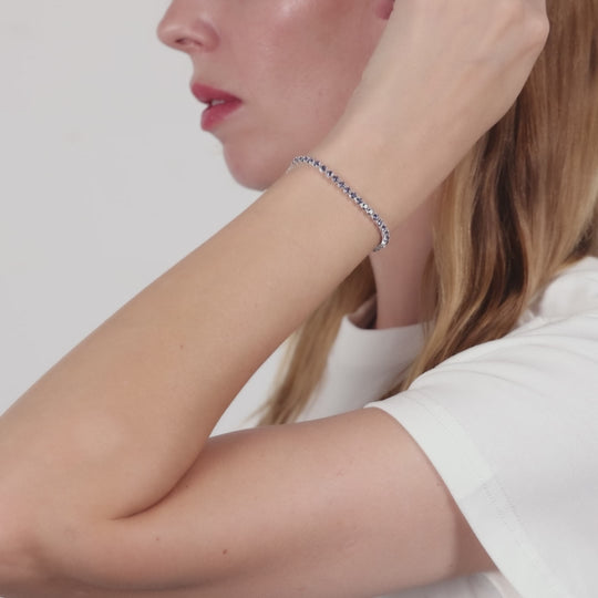 February Birthstone Friendship Bracelet with Amethyst Zircondia® Crystals