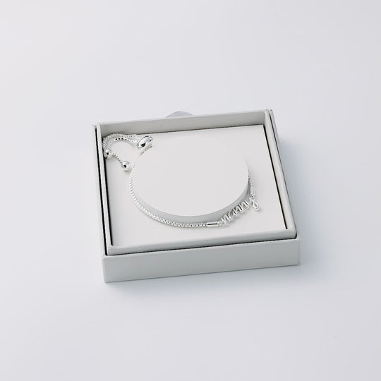 Silver Plated Nanny Bracelet Created with Zircondia® Crystals with Gift Box