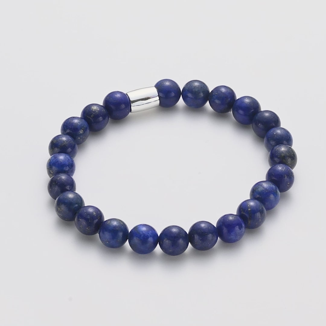 Men's Lapis Lazuli Stretch Bracelet Video