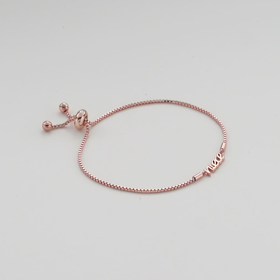 Rose Gold Plated Niece Bracelet Created with Zircondia® Crystals Video