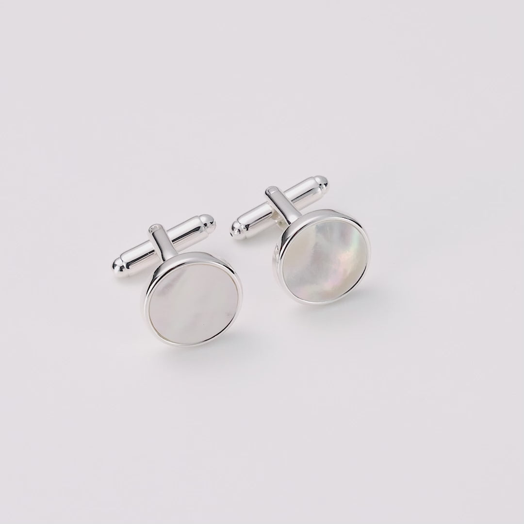 Men's Mother of Pearl Gemstone Cufflinks