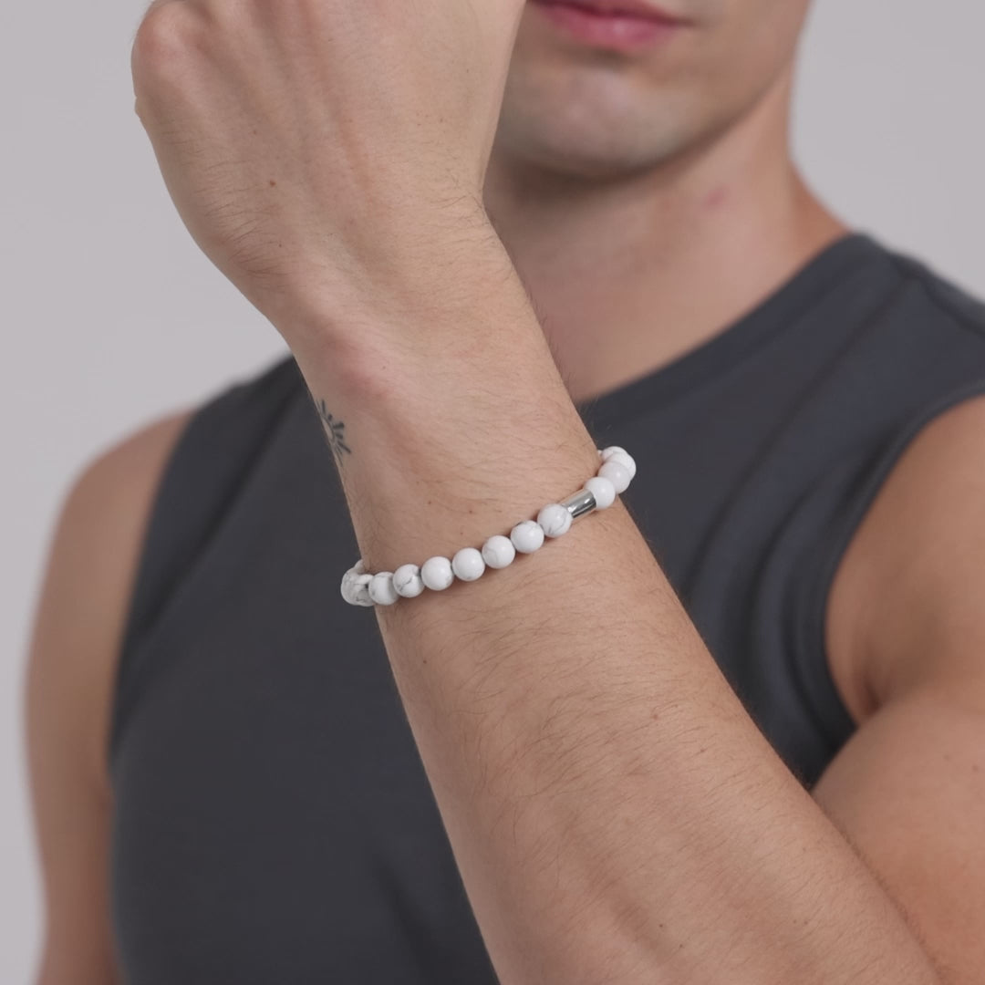 Men's Howlite Stretch Bracelet Video
