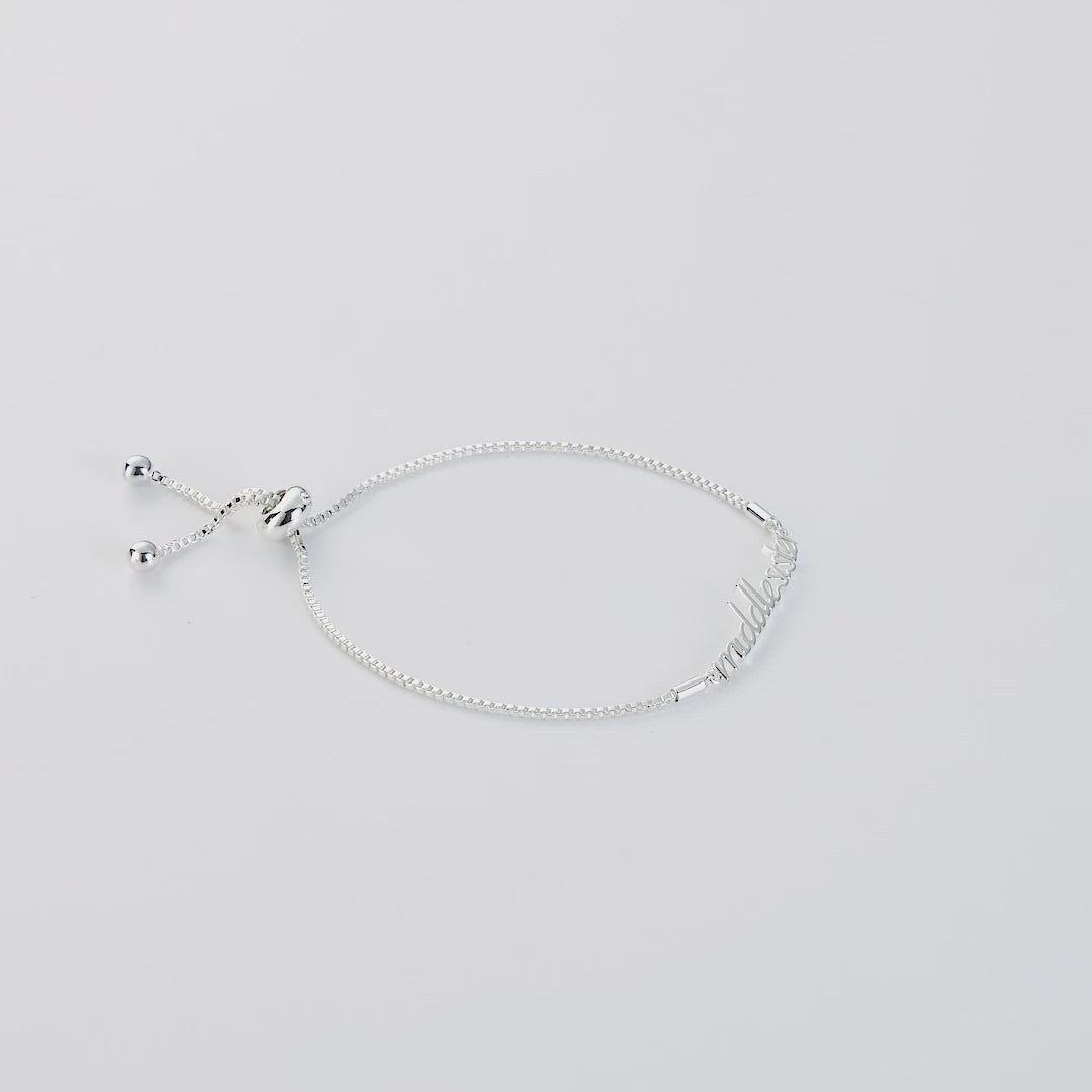 Silver Plated Middle Sister Bracelet Created with Zircondia® Crystals