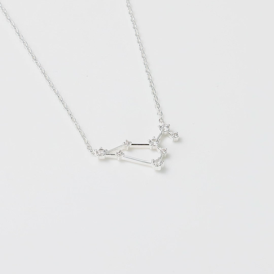 Leo Star Sign Zodiac Constellation Necklace with Zircondia® Crystals
