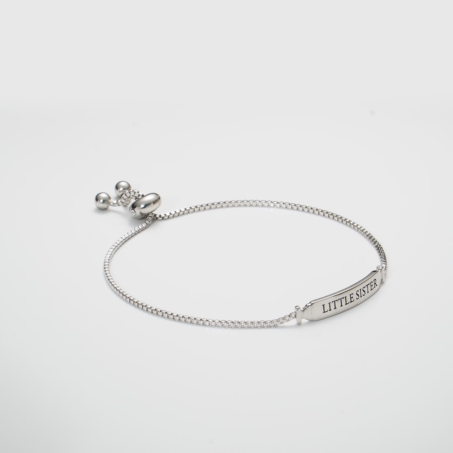 Little Sister ID Friendship Bracelet Created with Zircondia® Crystals