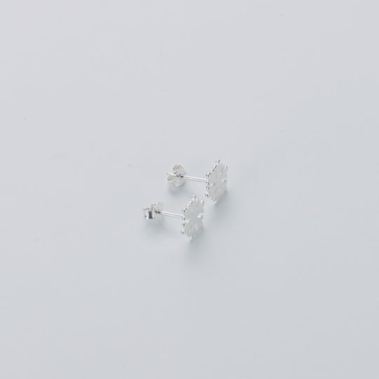 Sterling Silver Snowflake Earrings