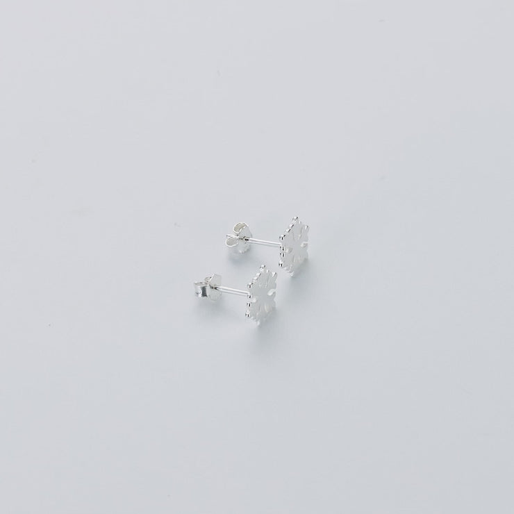 thumbnail image 2 of Christmas Snowflake Crystal Ear Clip Cuff Earrings – Silver Plated With Cubic Zirconia 2 of 6