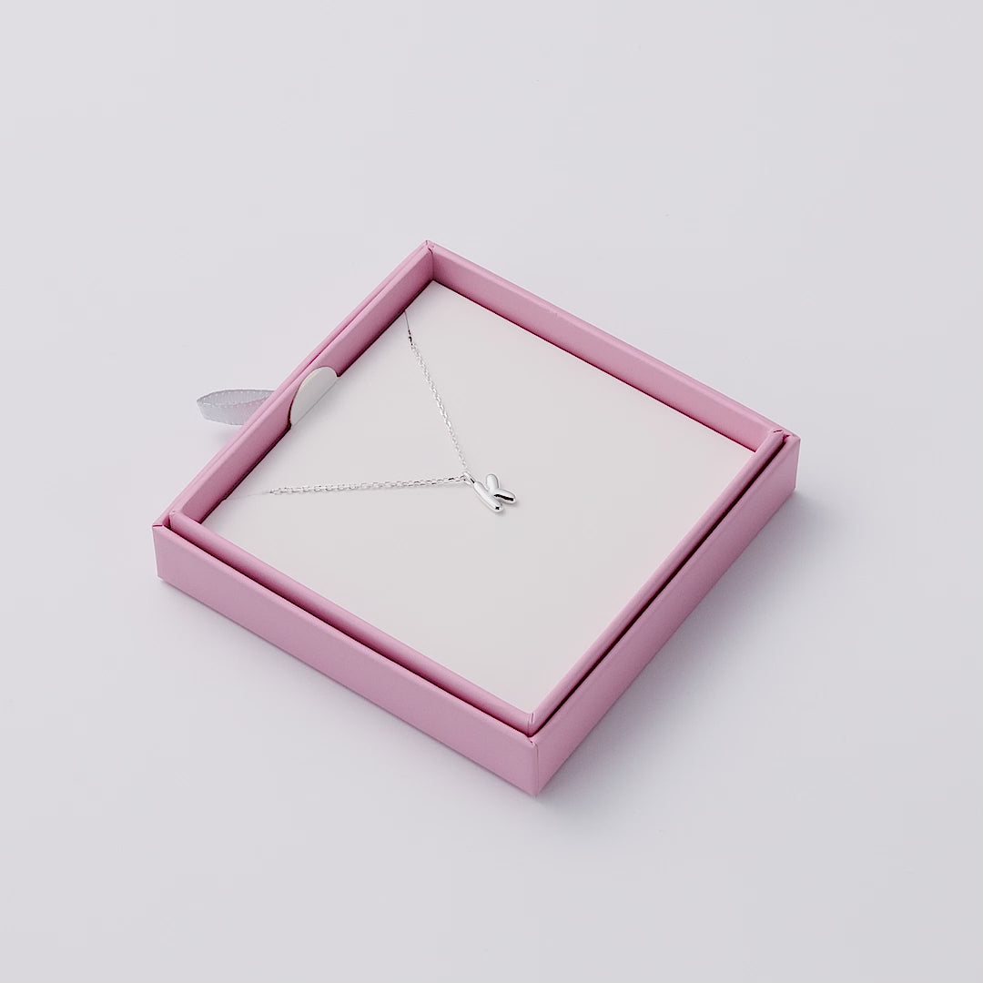 Kid's Sterling Silver Letter K Initial Necklace