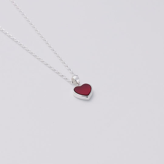 Carnelian Gemstone Heart Necklace