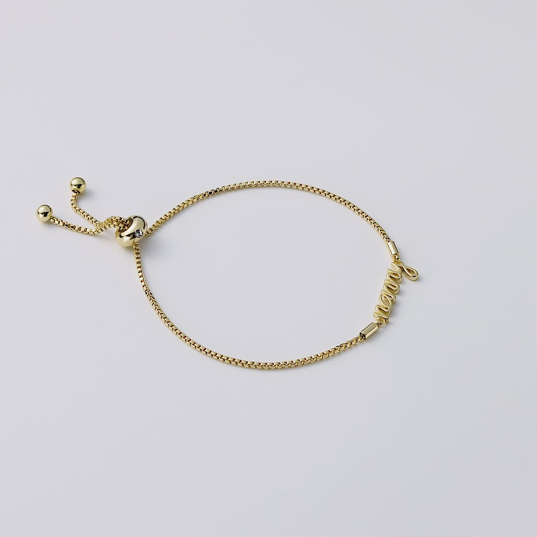 Gold Plated Nanny Bracelet Created with Zircondia® Crystals