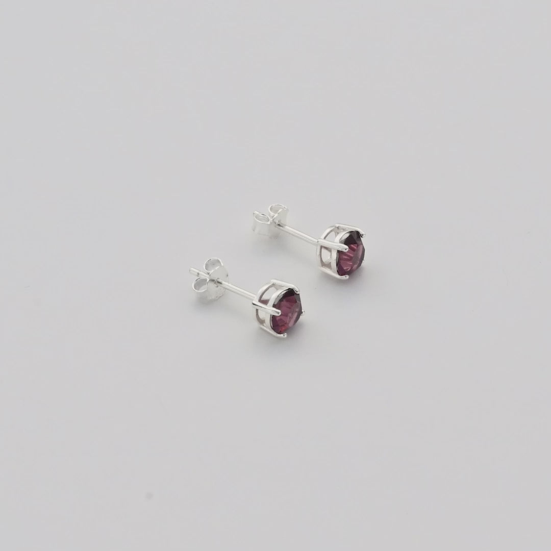 Sterling Silver June (Alexandrite) Birthstone Earrings Created with Zircondia® Crystals Video