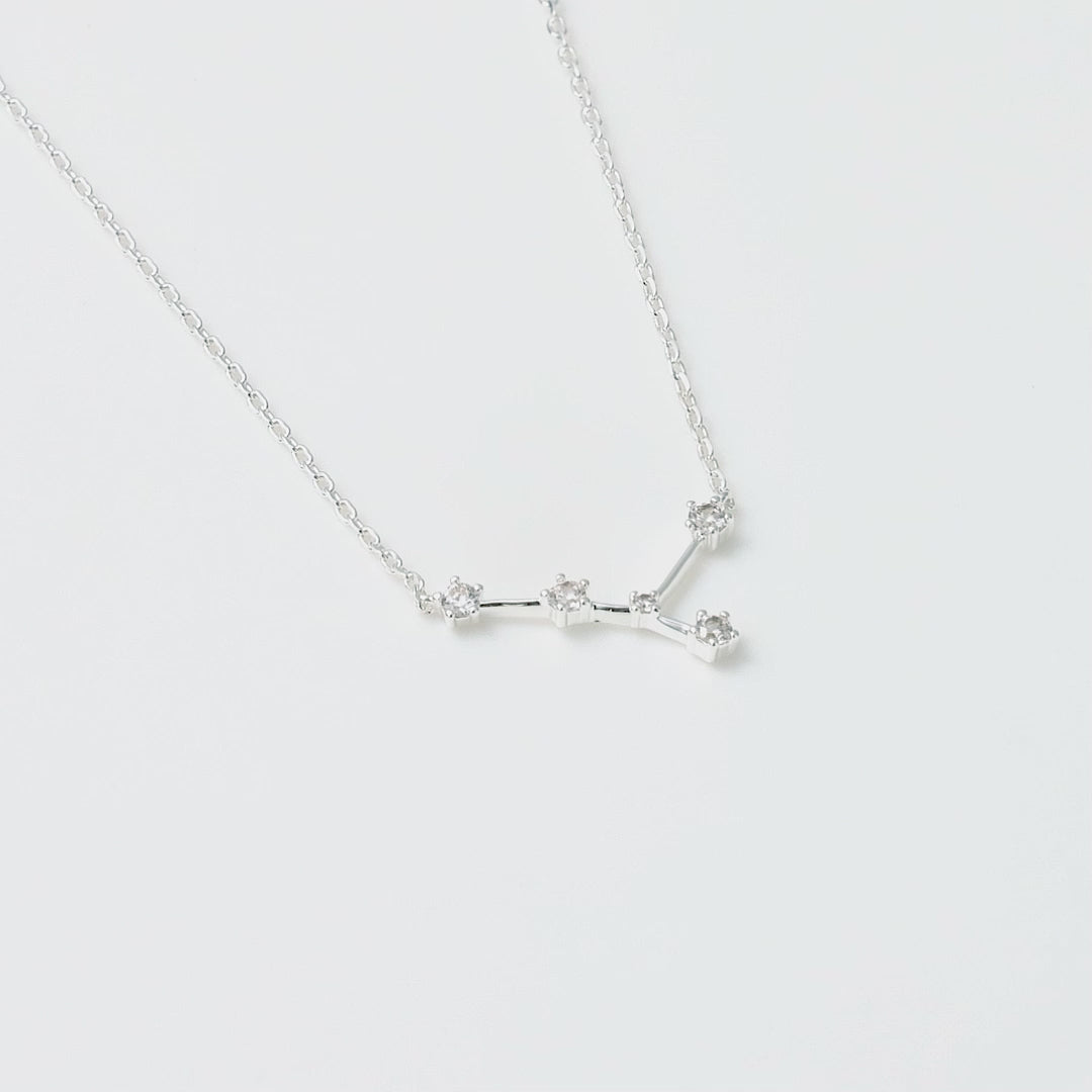 Cancer Star Sign Zodiac Constellation Necklace with Zircondia® Crystals