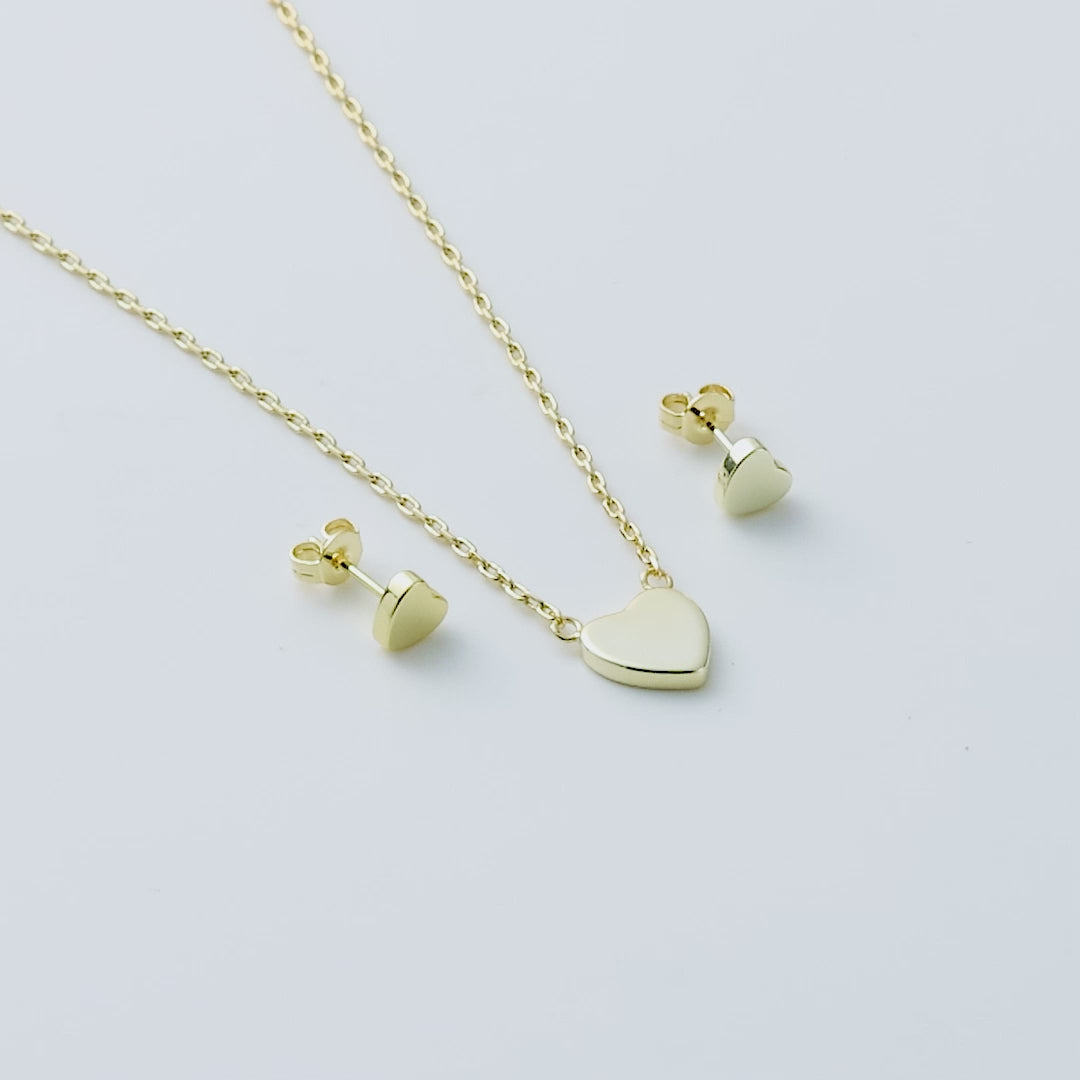 Gold Plated Heart Set