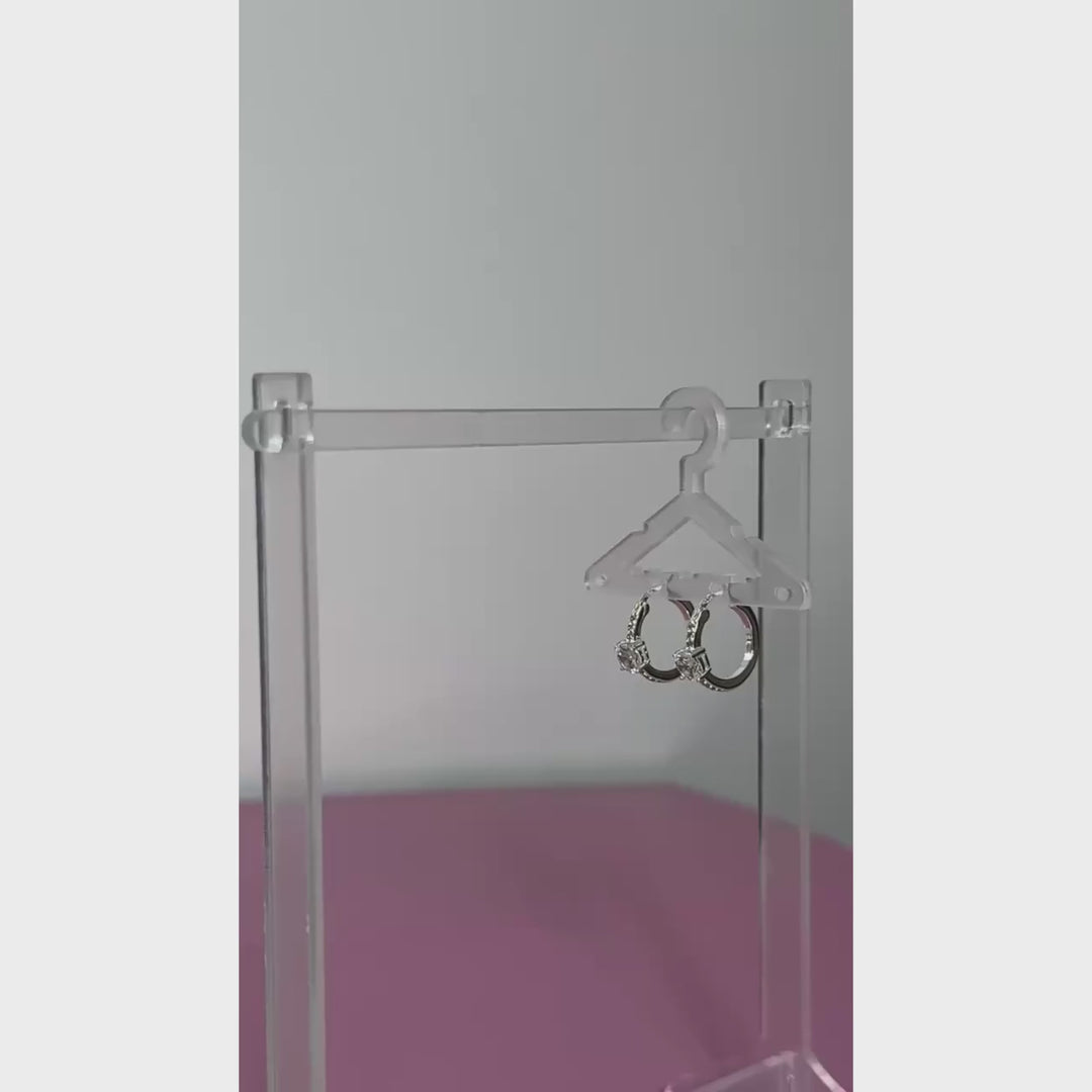 Sterling Silver Crystal Hoop Earrings Created with Zircondia® Crystals