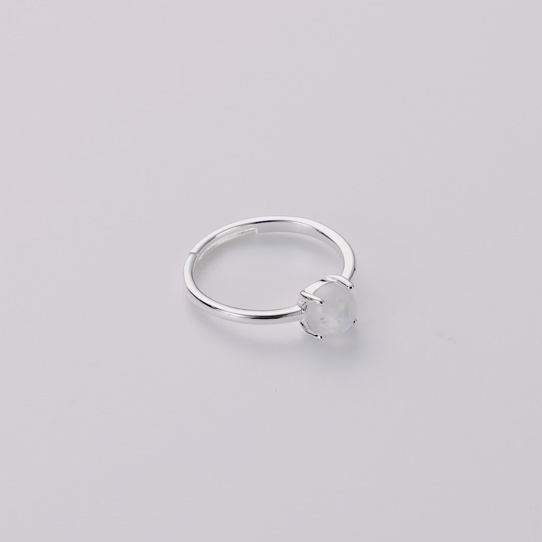 Moonstone Adjustable Ring