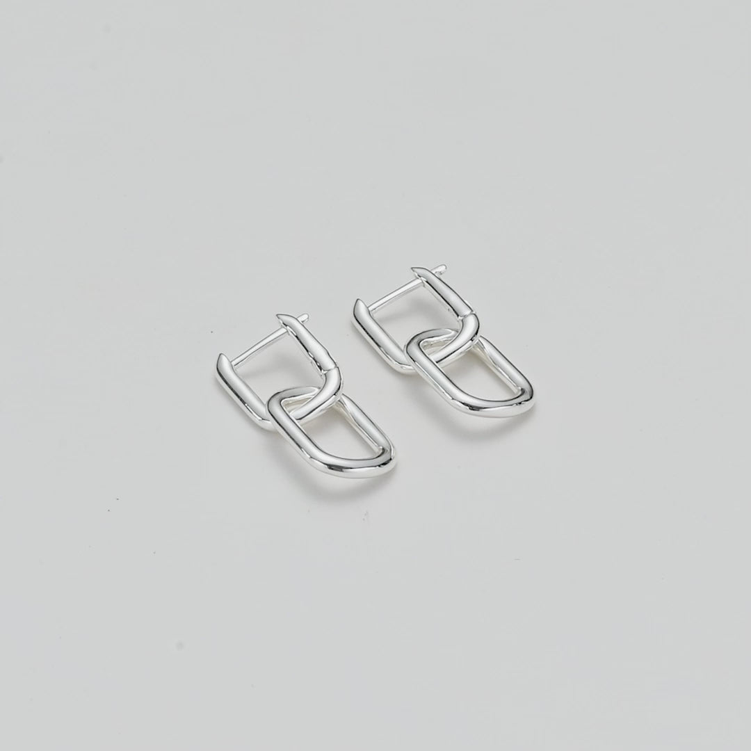 Silver Plated Paperclip Earrings Video