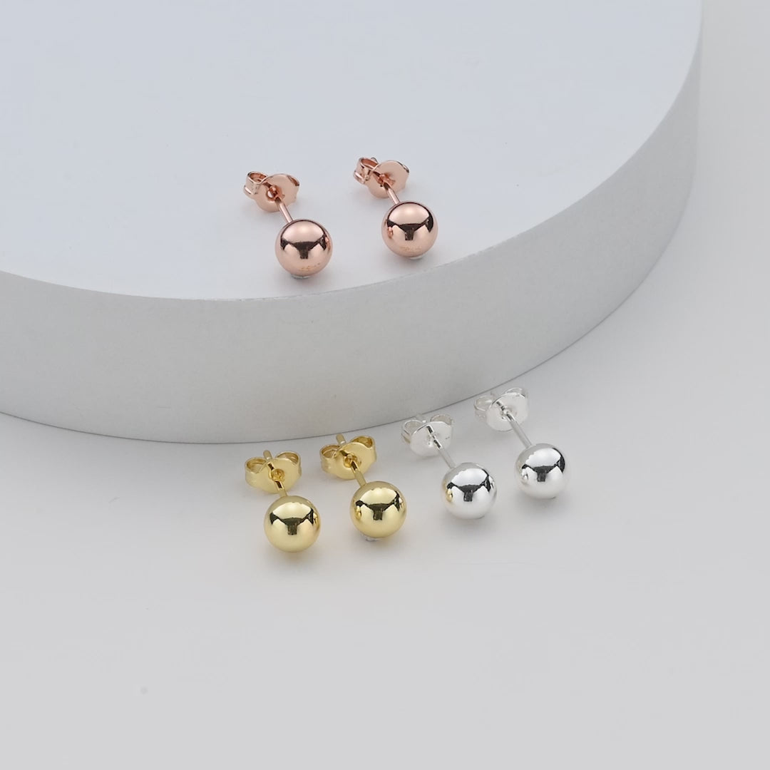 Set of Three Ball Stud Earrings Video