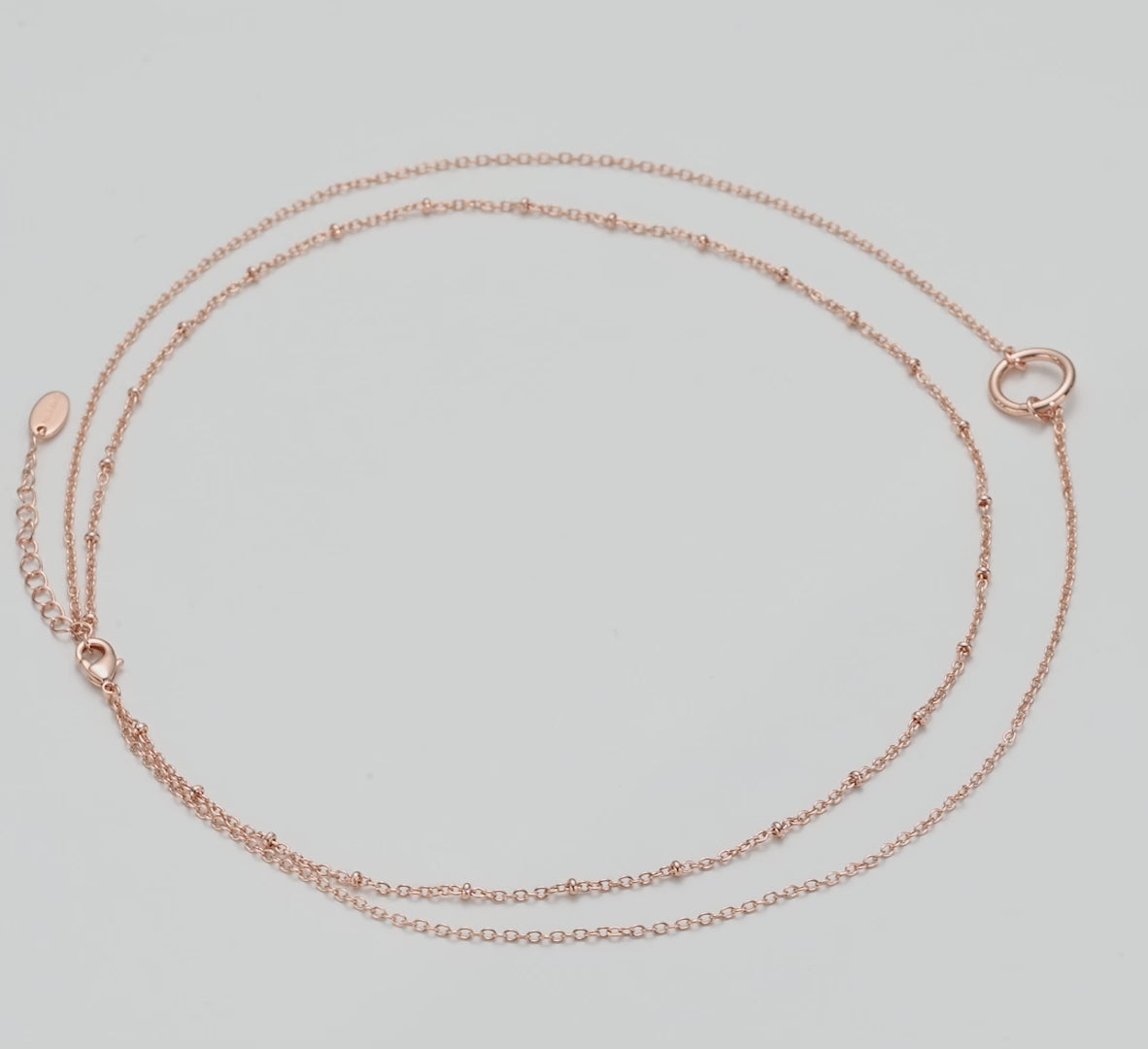 Rose Gold Plated Double Layered Circle Necklace Video