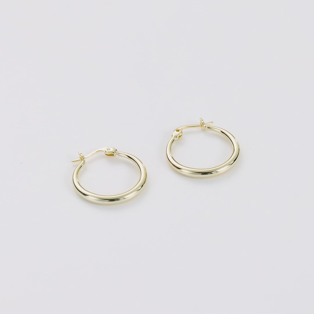 Gold Plated 20mm Hoop Earrings