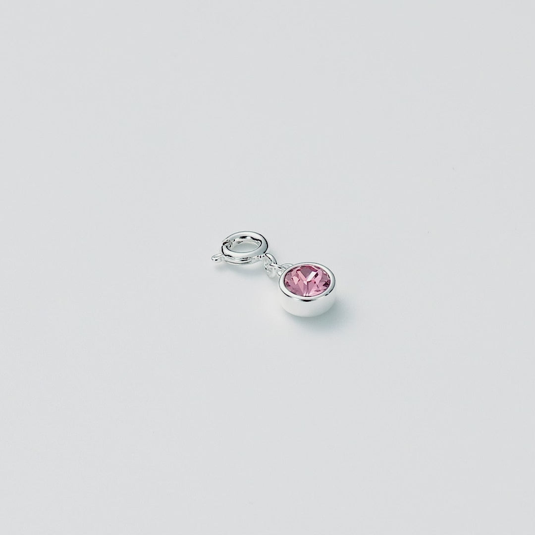 October (Tourmaline) Birthstone Charm Created with Zircondia® Crystals