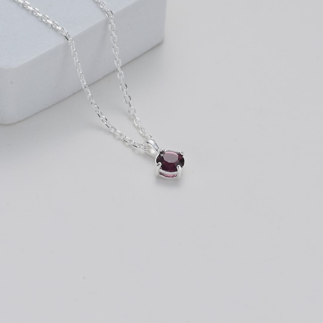 Sterling Silver Purple Necklace Created with Zircondia® Crystals Video