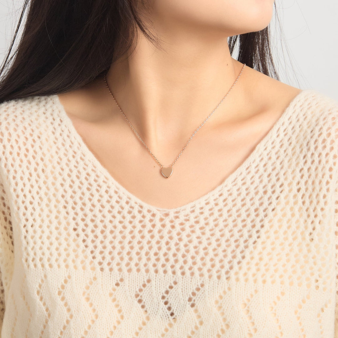 Rose Gold Plated Heart Necklace with Quote Card - Philip Jones Jewellery