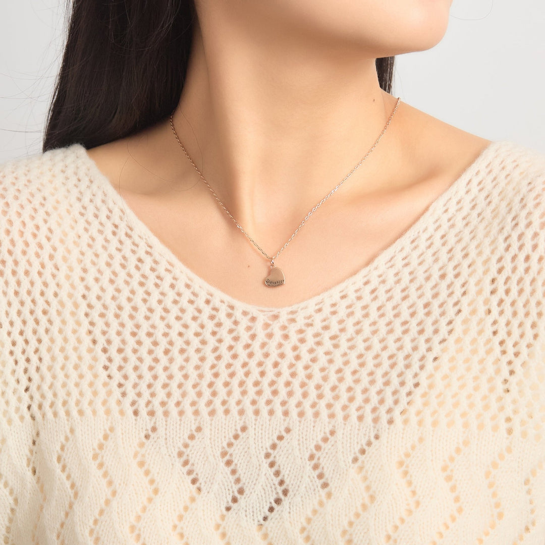 Rose Gold Plated Mother and Daughter Necklace Set with Quote Card - Philip Jones Jewellery