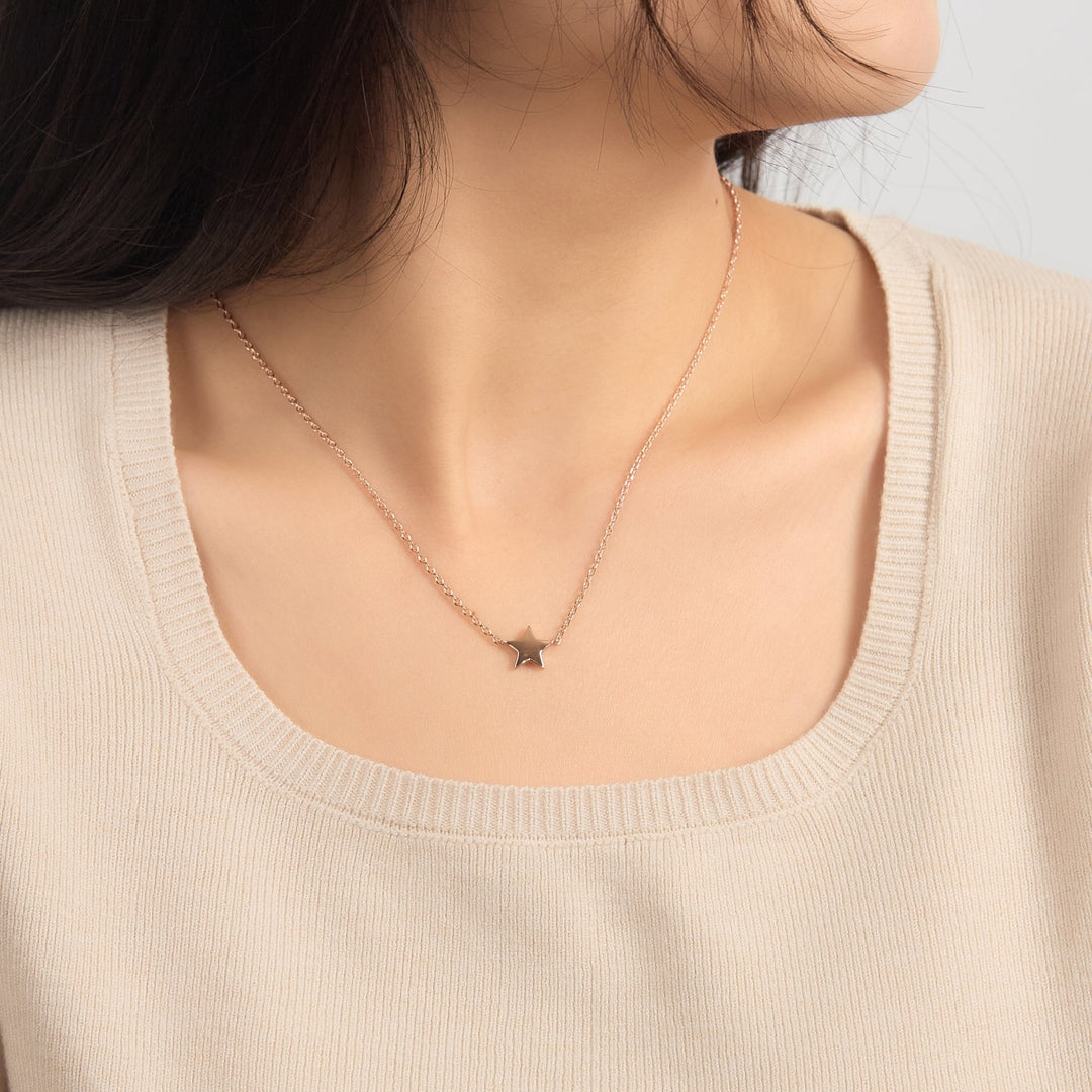 Rose Gold Plated Star Necklace with Quote Card - Philip Jones Jewellery