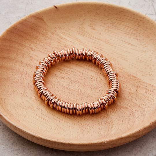 Rose Gold Plated Sweetie Stretch Bracelet - Philip Jones Jewellery
