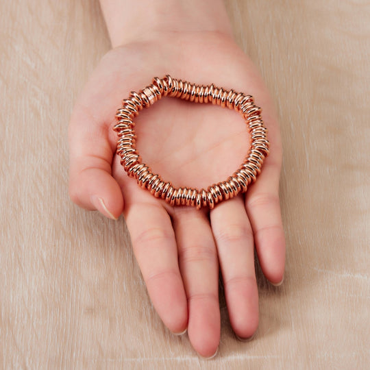 Rose Gold Plated Sweetie Stretch Bracelet - Philip Jones Jewellery