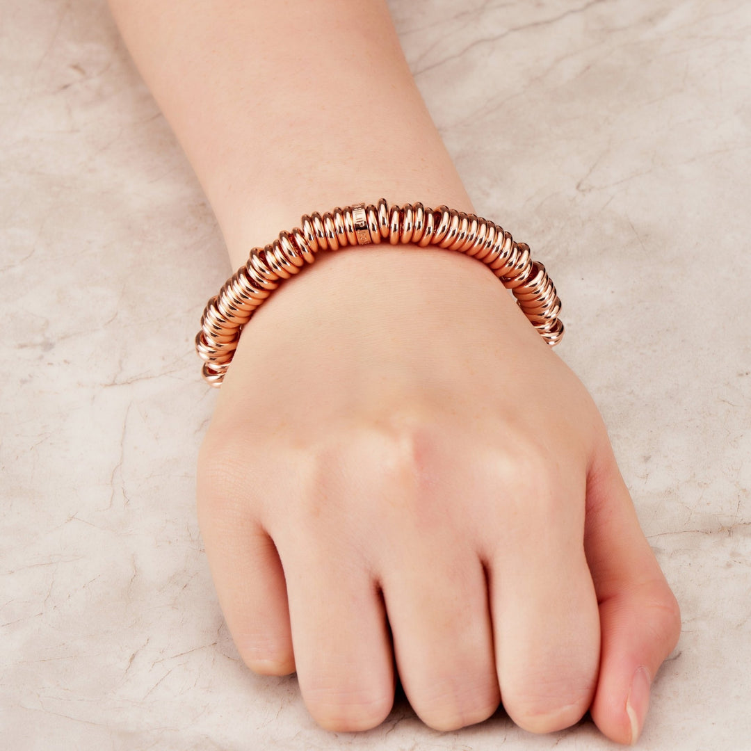 Rose Gold Plated Sweetie Stretch Bracelet - Philip Jones Jewellery