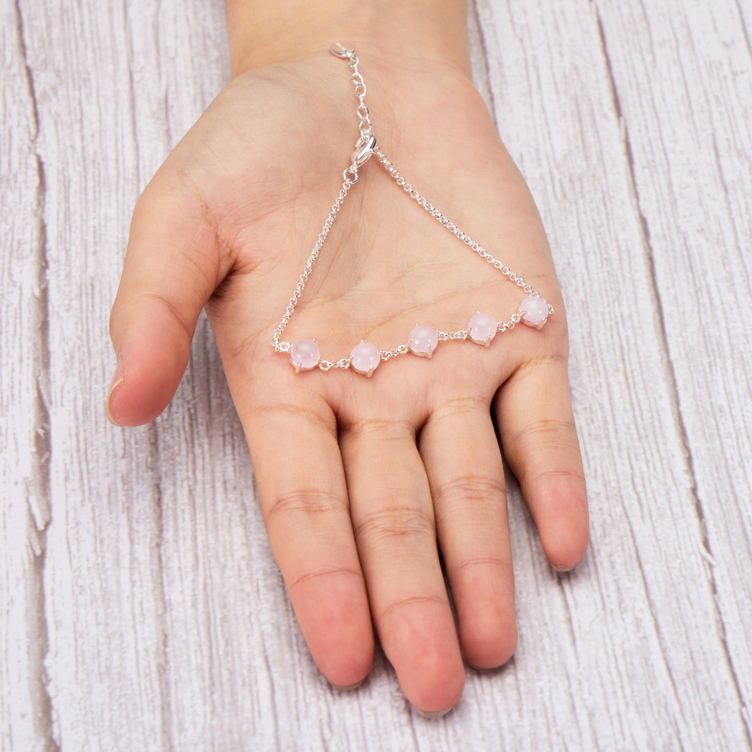 Rose Quartz Gemstone Bracelet - Philip Jones Jewellery